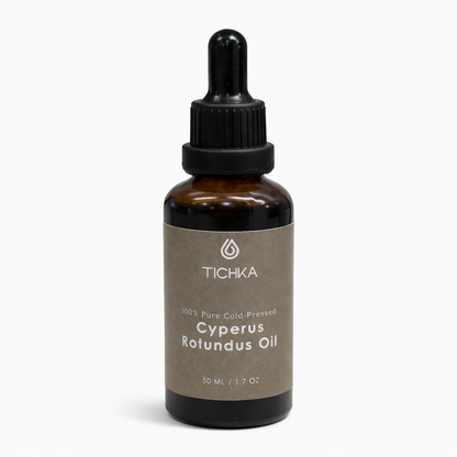 Tichka Cyperus Rotundus Oil bottle on a plain white background
