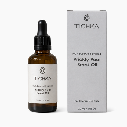 TICHKA Prickly Pear Seed Oil bottle and packaging on a white background